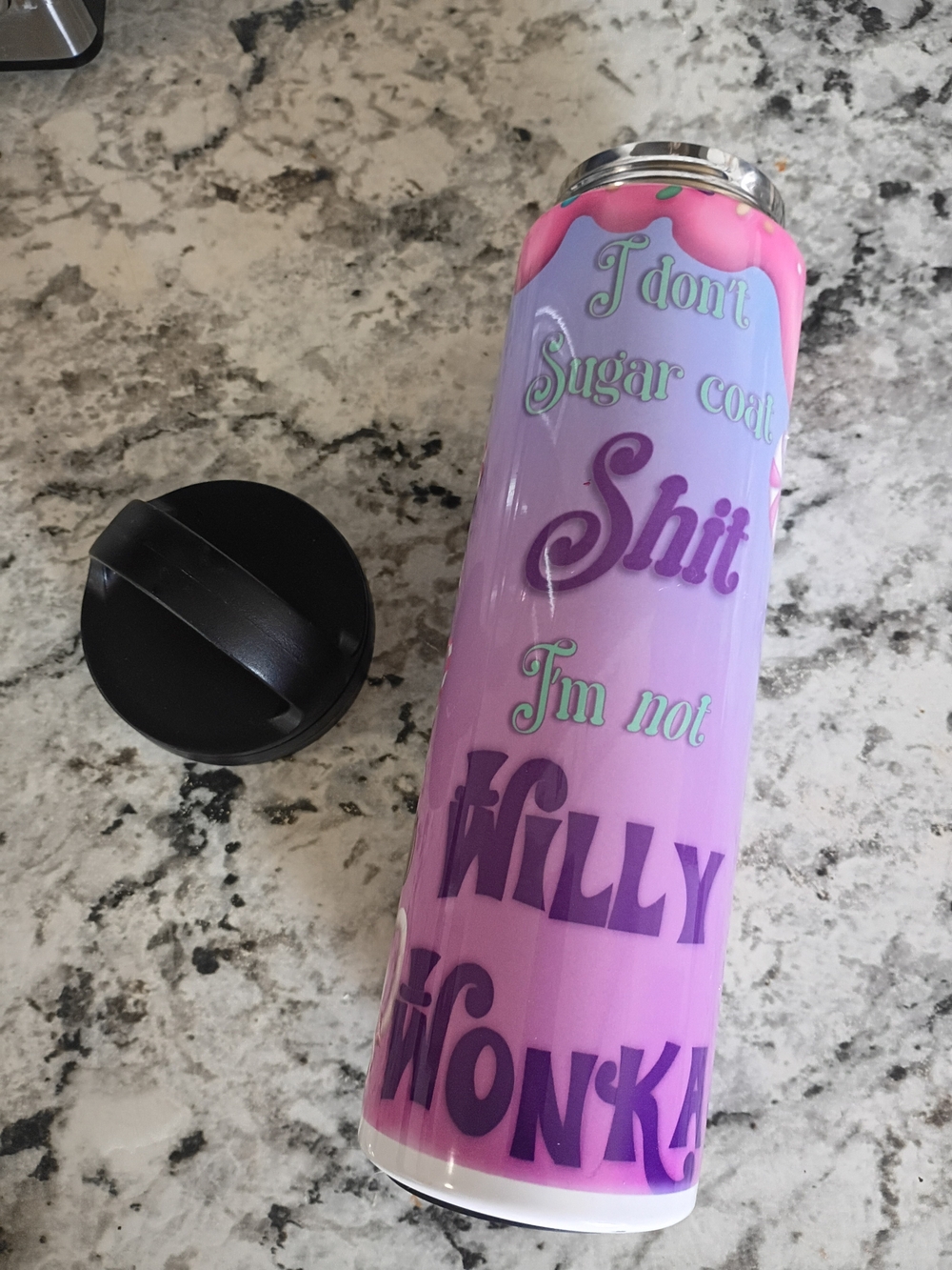 Purple Tumbler with Sassy Phrase💜